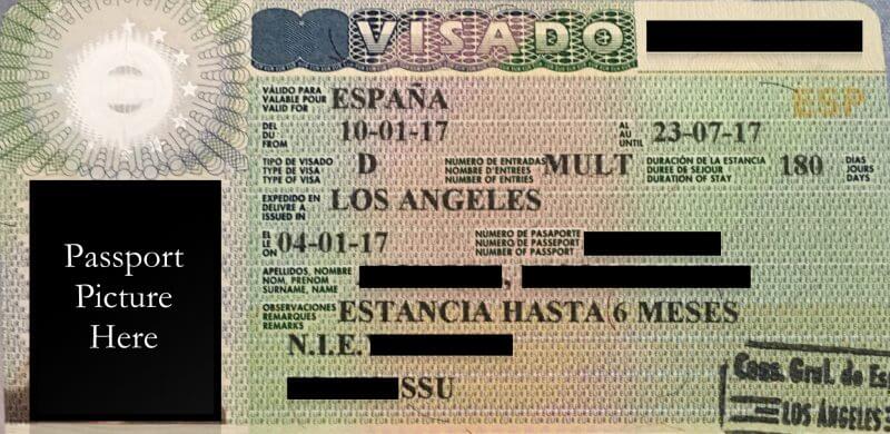 Spanish Student Visa in U.S. Passport for U.S. Citizen | Bad with Directions Blog